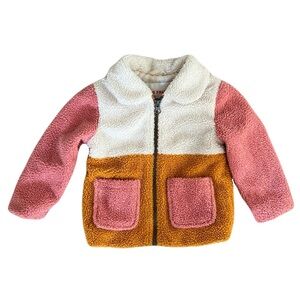 Joe Fresh Pink, White, and Mustard Kids Jacket
